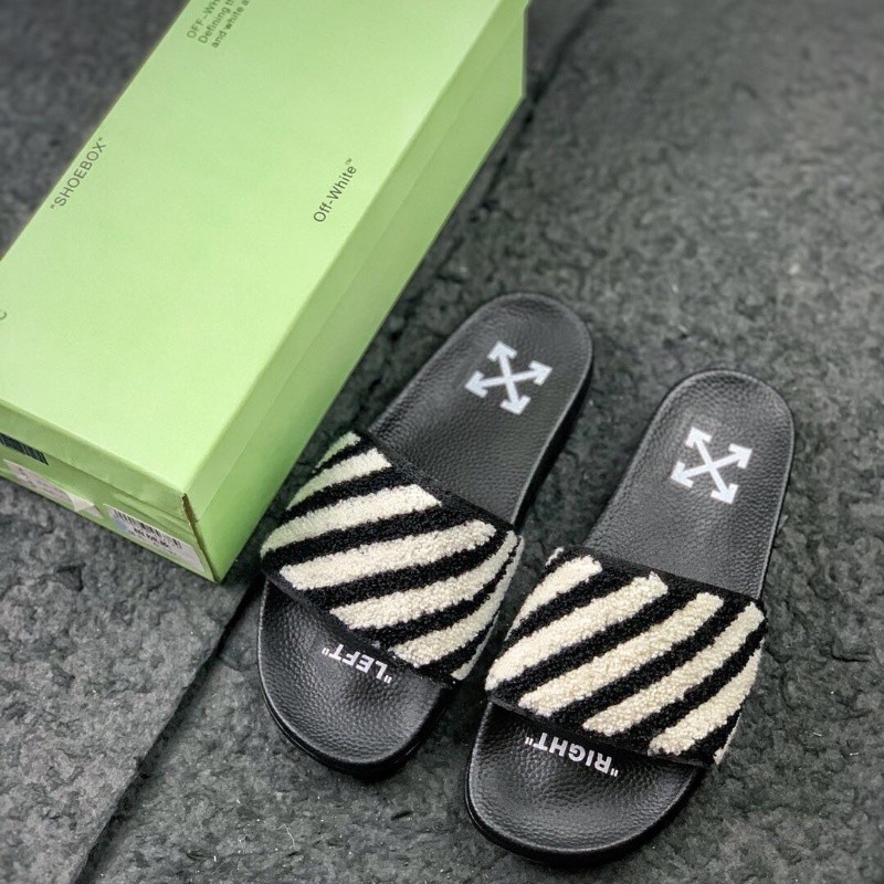 Jordan 1 παπουτσια φθηνα OFF-WHITE FLYKNIT STRIPE SLIDES βερμουδεσ ...